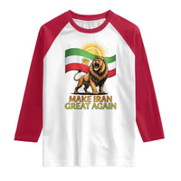 Patriotic Iranian Pride Gift Raglan Shirt Make Iran Great Again