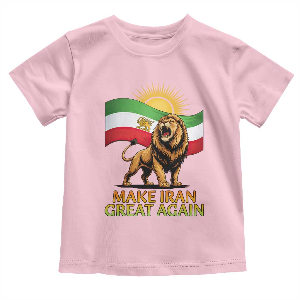 Patriotic Iranian Pride Gift Toddler T Shirt Make Iran Great Again