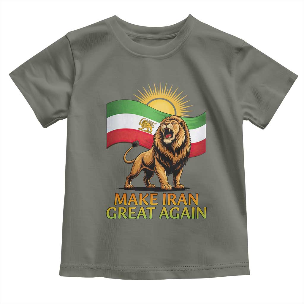 Patriotic Iranian Pride Gift Toddler T Shirt Make Iran Great Again