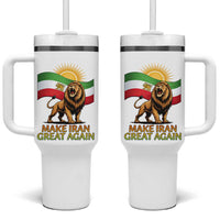 Patriotic Iranian Pride Gift Tumbler With Handle Make Iran Great Again