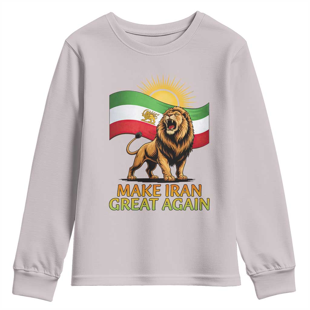Patriotic Iranian Pride Gift Youth Sweatshirt Make Iran Great Again