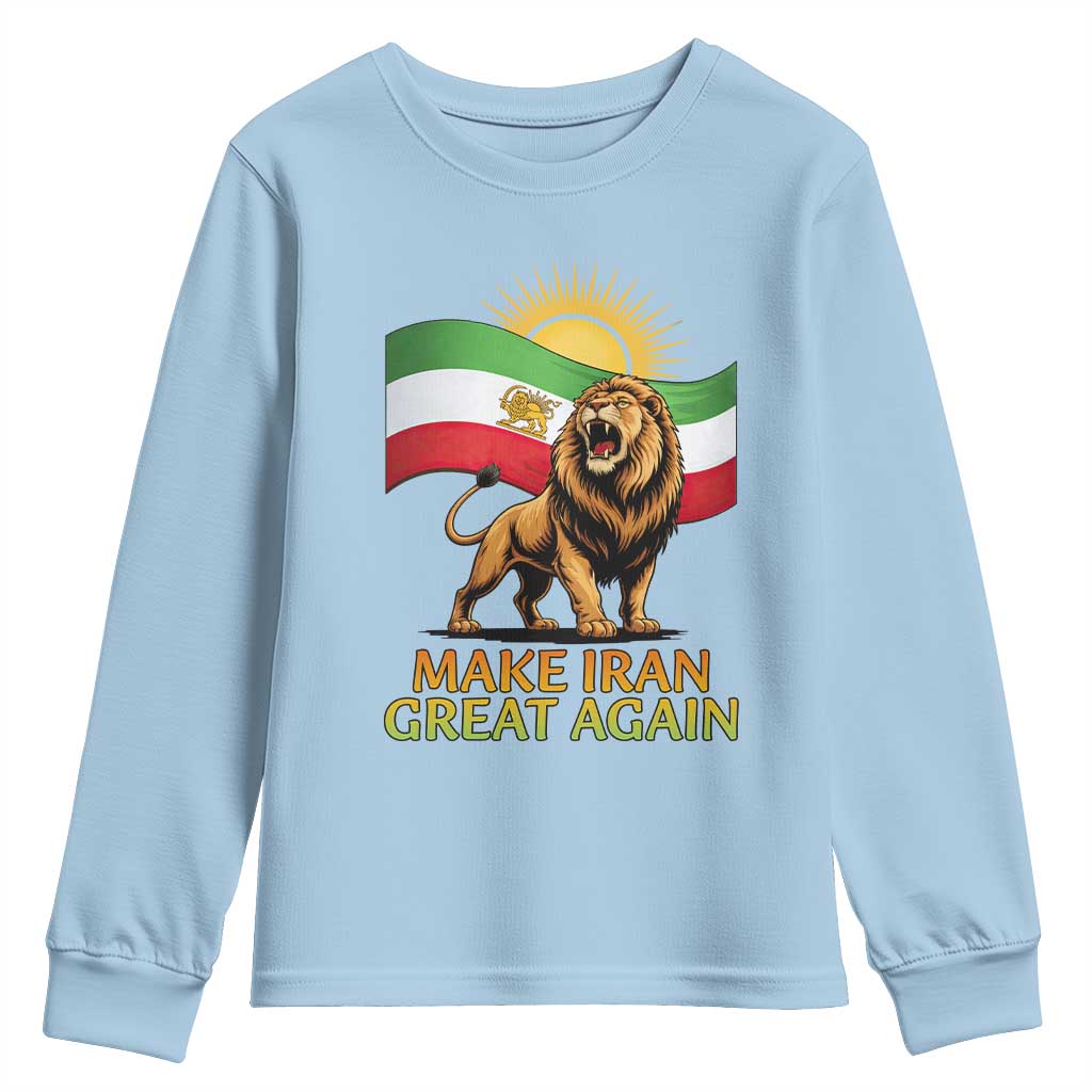 Patriotic Iranian Pride Gift Youth Sweatshirt Make Iran Great Again