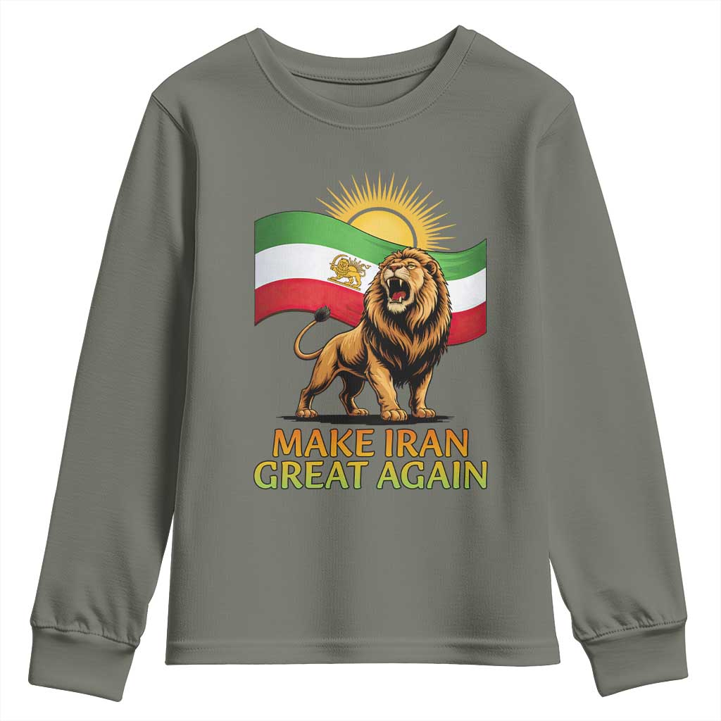 Patriotic Iranian Pride Gift Youth Sweatshirt Make Iran Great Again
