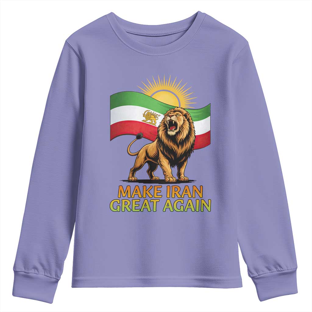 Patriotic Iranian Pride Gift Youth Sweatshirt Make Iran Great Again