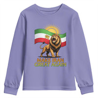 Patriotic Iranian Pride Gift Youth Sweatshirt Make Iran Great Again