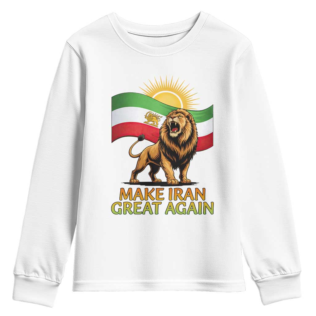Patriotic Iranian Pride Gift Youth Sweatshirt Make Iran Great Again