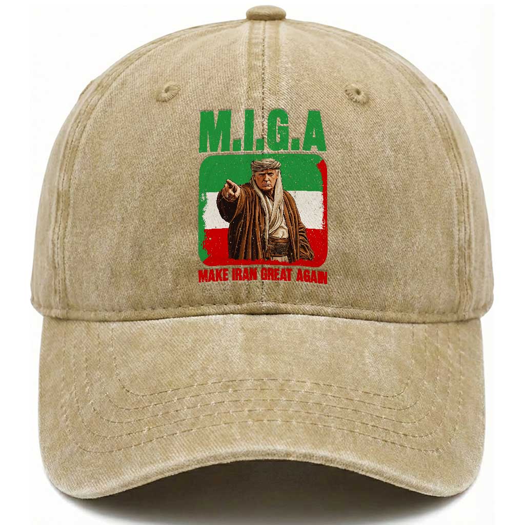 Make Iran Great Again Washed Cotton Baseball Cap Free Iran Protest