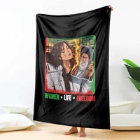 Woman Life Freedom Throw Blanket Free Iran Movement Gift For Iranian Women