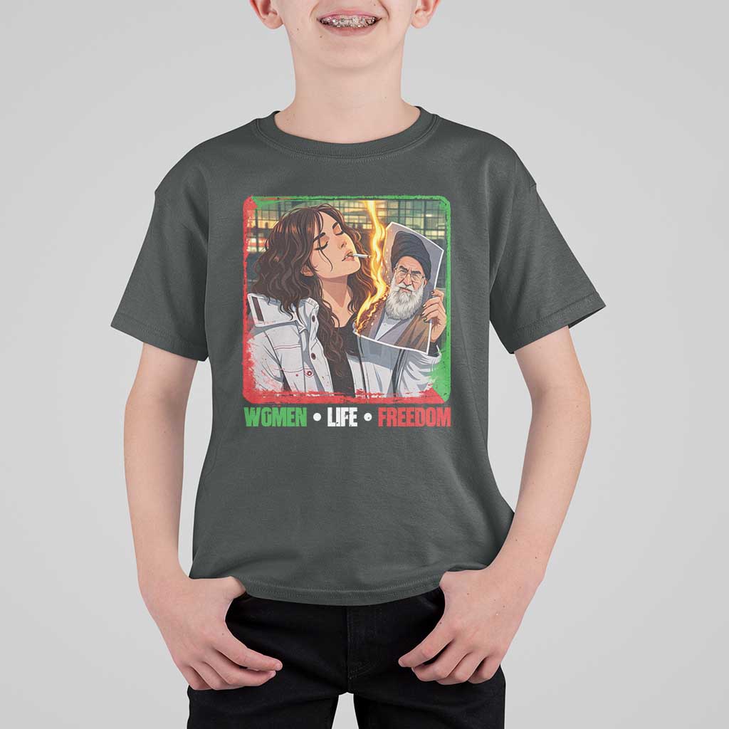 Woman Life Freedom T Shirt For Kid Free Iran Movement Gift For Iranian Women