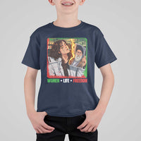 Woman Life Freedom T Shirt For Kid Free Iran Movement Gift For Iranian Women