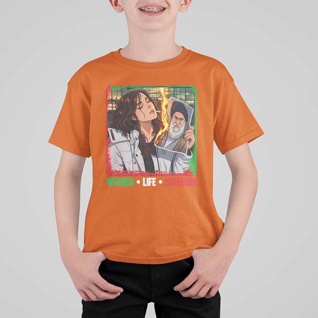 Woman Life Freedom T Shirt For Kid Free Iran Movement Gift For Iranian Women