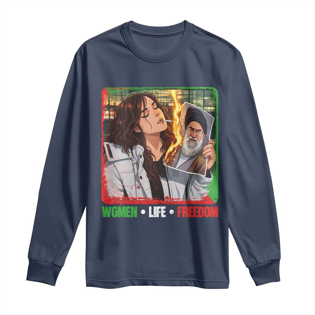 Woman Life Freedom Long Sleeve Shirt Free Iran Movement Gift For Iranian Women