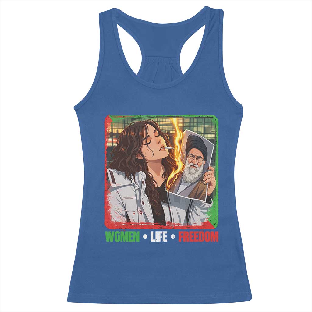 Woman Life Freedom Racerback Tank Top Free Iran Movement Gift For Iranian Women