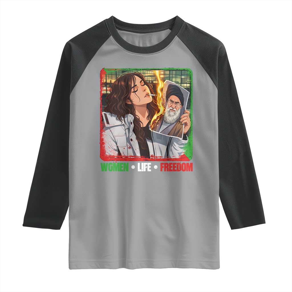 Woman Life Freedom Raglan Shirt Free Iran Movement Gift For Iranian Women