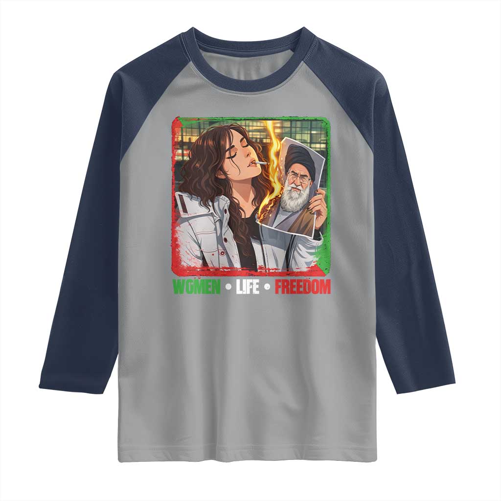 Woman Life Freedom Raglan Shirt Free Iran Movement Gift For Iranian Women