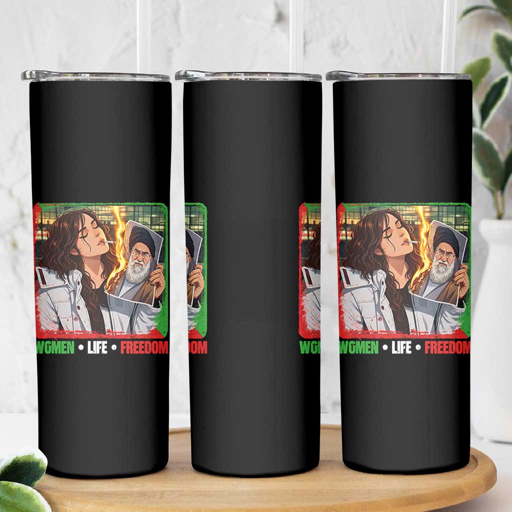 Woman Life Freedom Skinny Tumbler Free Iran Movement Gift For Iranian Women