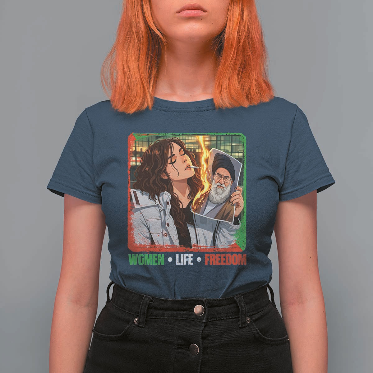 Woman Life Freedom T Shirt For Women Free Iran Movement Gift For Iranian Women