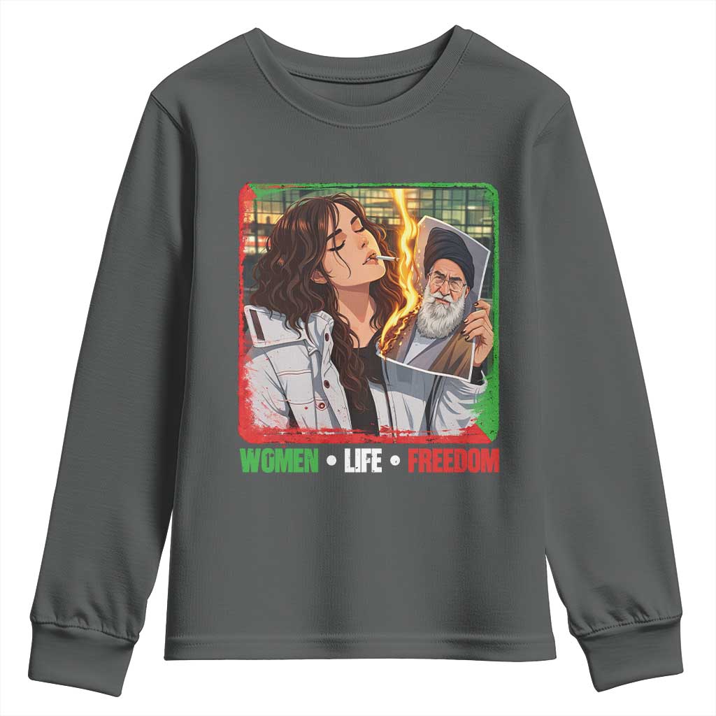 Woman Life Freedom Youth Sweatshirt Free Iran Movement Gift For Iranian Women