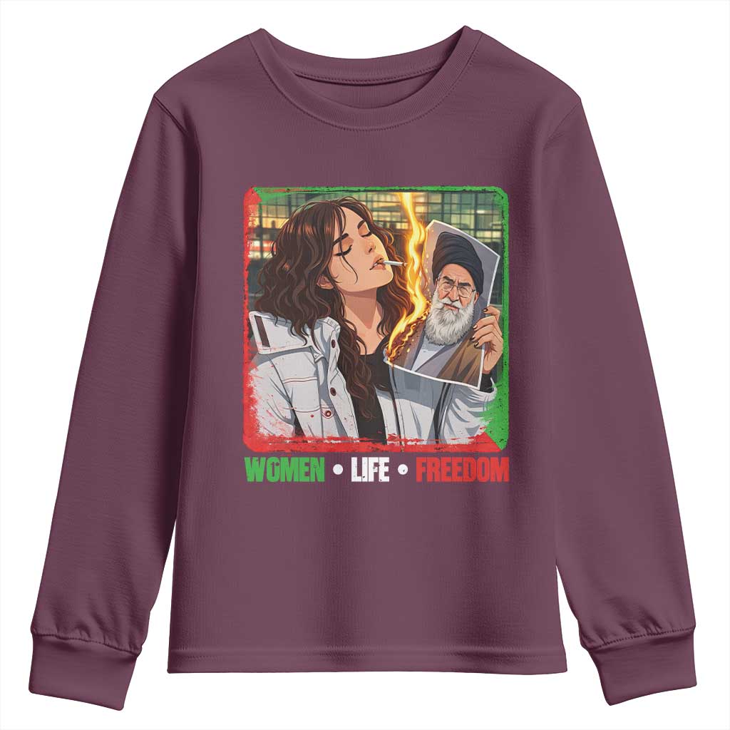 Woman Life Freedom Youth Sweatshirt Free Iran Movement Gift For Iranian Women
