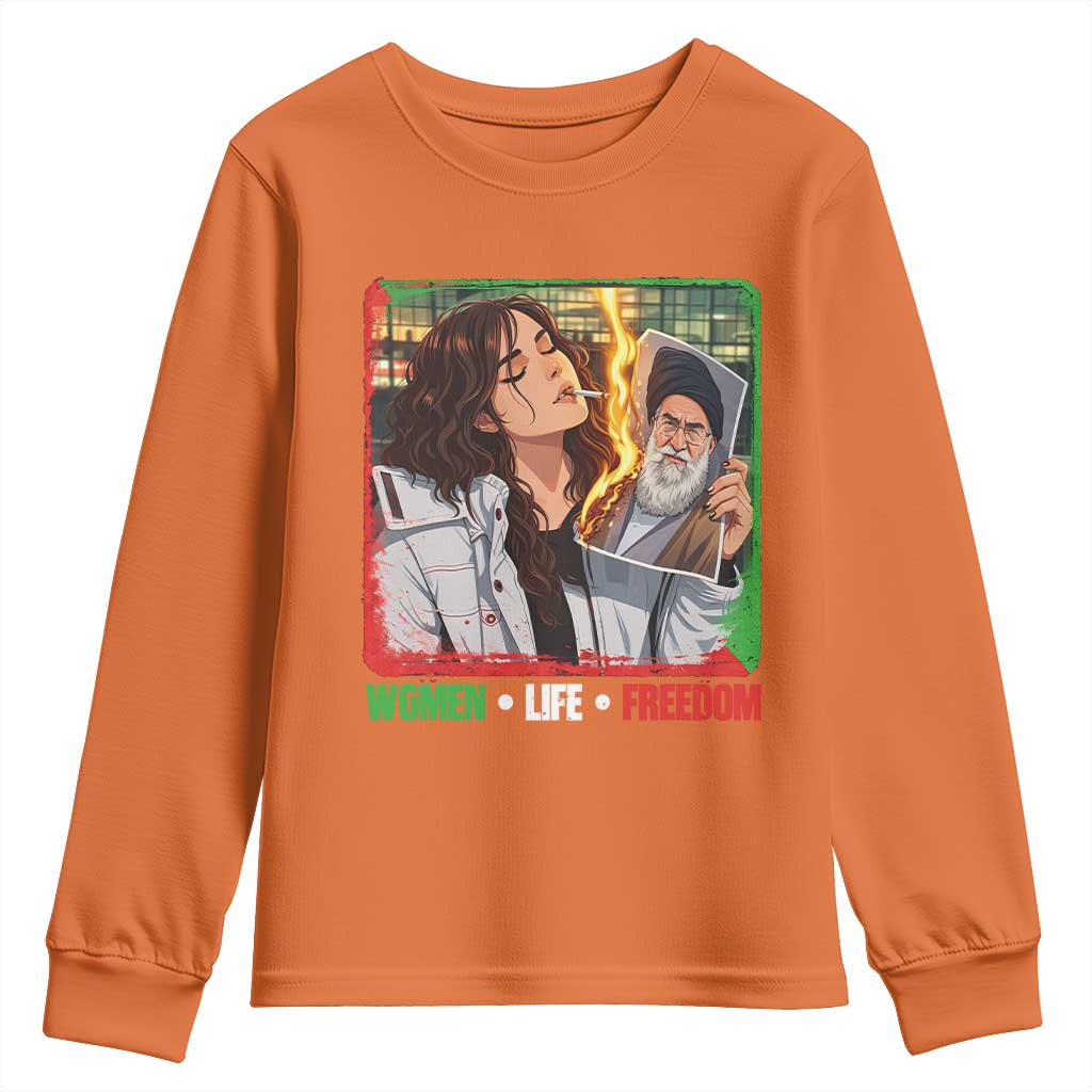Woman Life Freedom Youth Sweatshirt Free Iran Movement Gift For Iranian Women