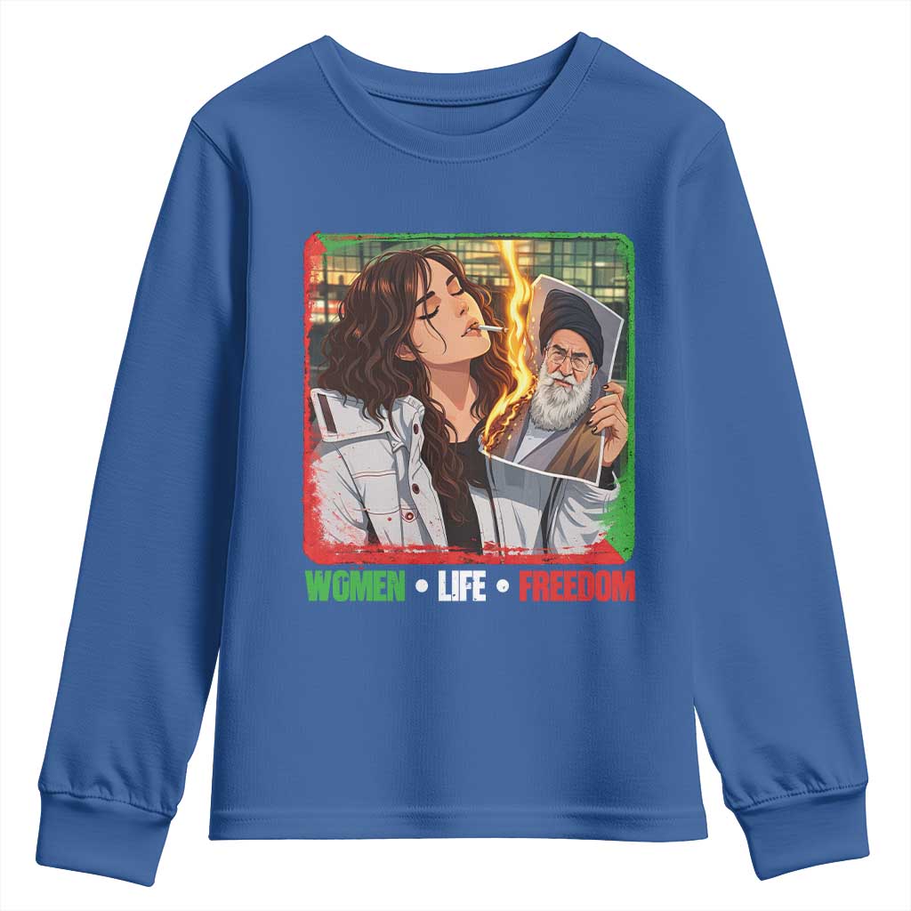 Woman Life Freedom Youth Sweatshirt Free Iran Movement Gift For Iranian Women