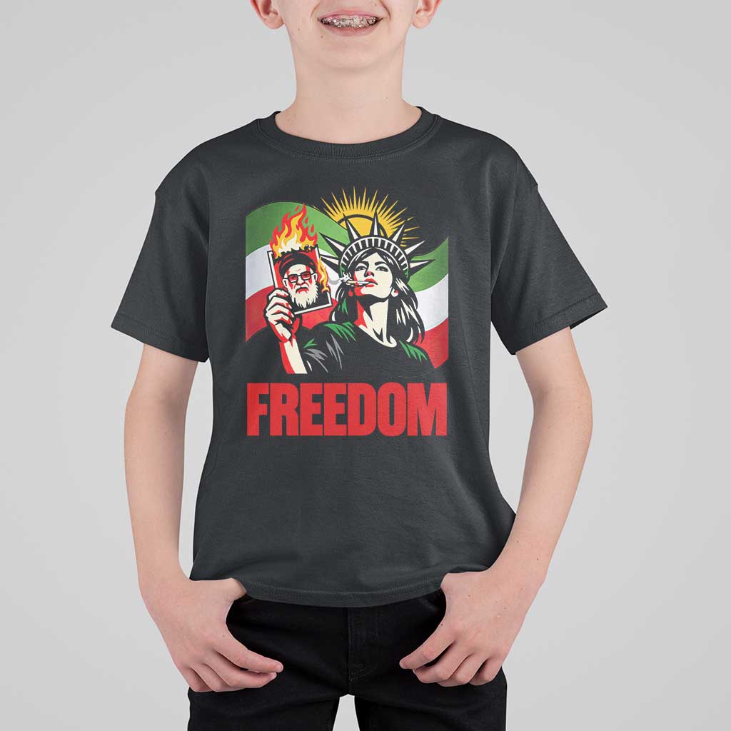 Woman Life Freedom T Shirt For Kid Free Iran Protest Resistance Movement