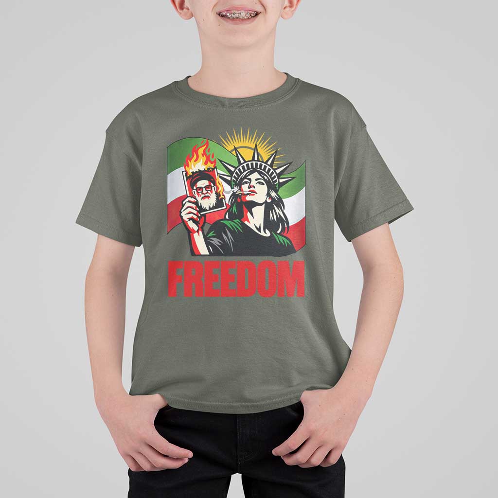 Woman Life Freedom T Shirt For Kid Free Iran Protest Resistance Movement