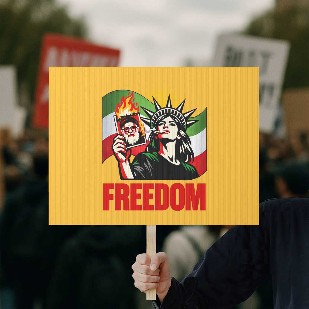 Woman Life Freedom Protest Sign Free Iran Protest Resistance Movement