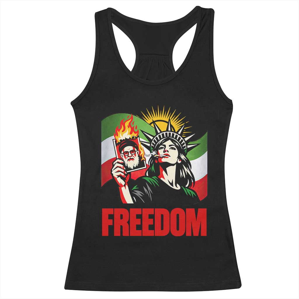 Woman Life Freedom Racerback Tank Top Free Iran Protest Resistance Movement