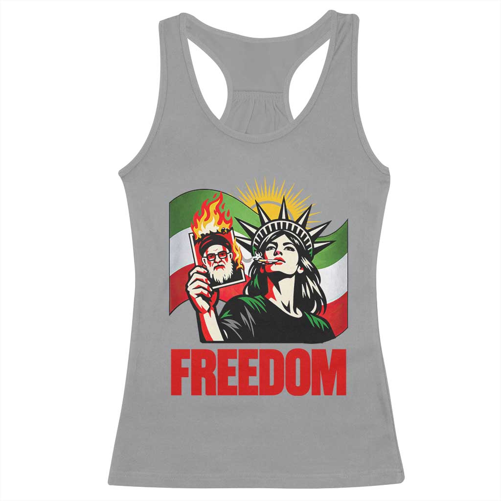 Woman Life Freedom Racerback Tank Top Free Iran Protest Resistance Movement