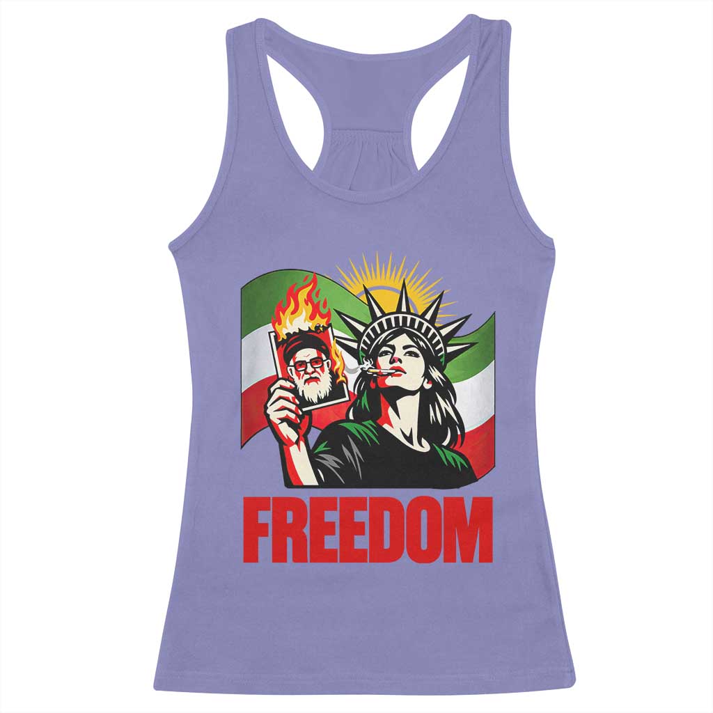 Woman Life Freedom Racerback Tank Top Free Iran Protest Resistance Movement