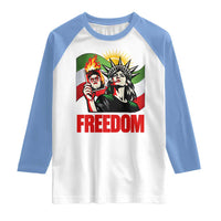 Woman Life Freedom Raglan Shirt Free Iran Protest Resistance Movement