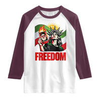 Woman Life Freedom Raglan Shirt Free Iran Protest Resistance Movement