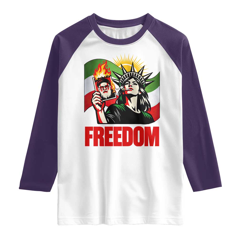 Woman Life Freedom Raglan Shirt Free Iran Protest Resistance Movement
