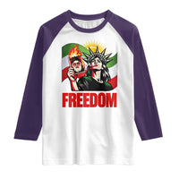 Woman Life Freedom Raglan Shirt Free Iran Protest Resistance Movement