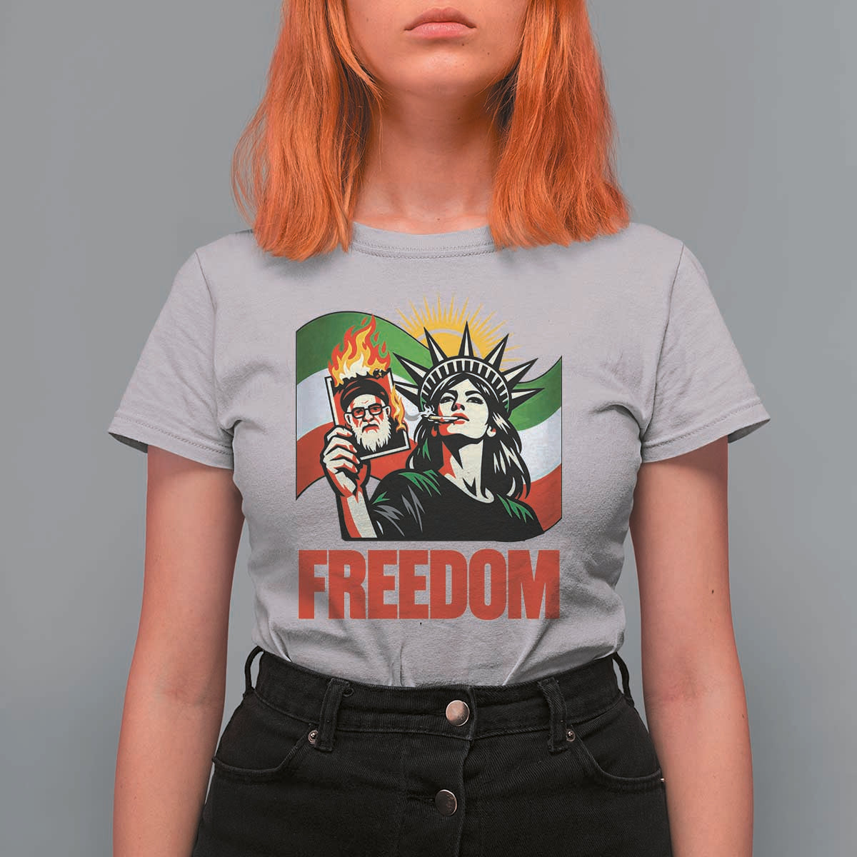 Woman Life Freedom T Shirt For Women Free Iran Protest Resistance Movement
