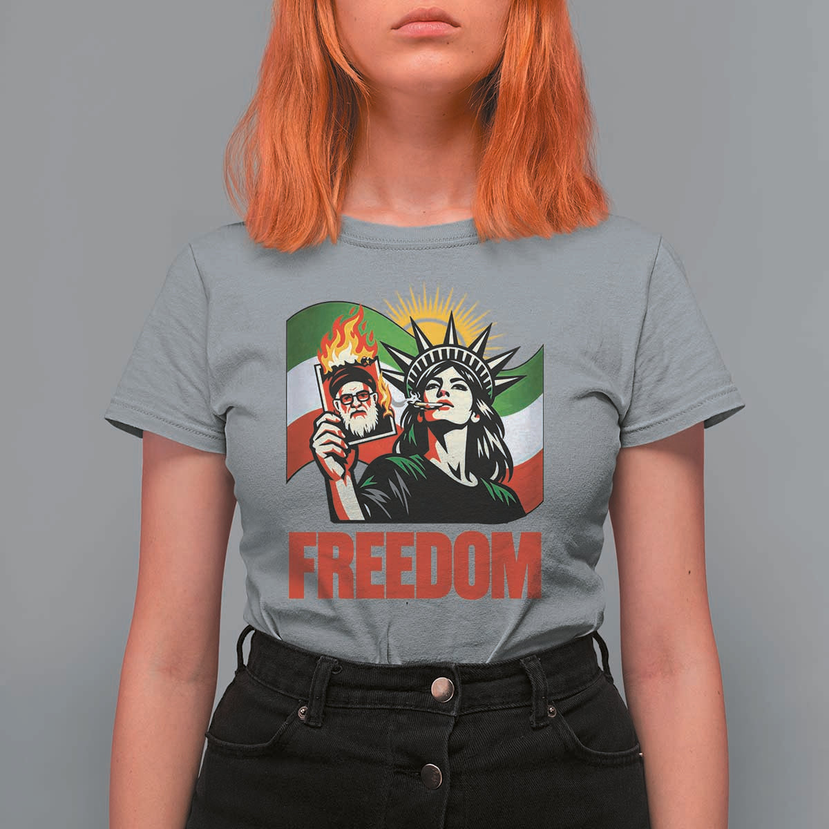 Woman Life Freedom T Shirt For Women Free Iran Protest Resistance Movement