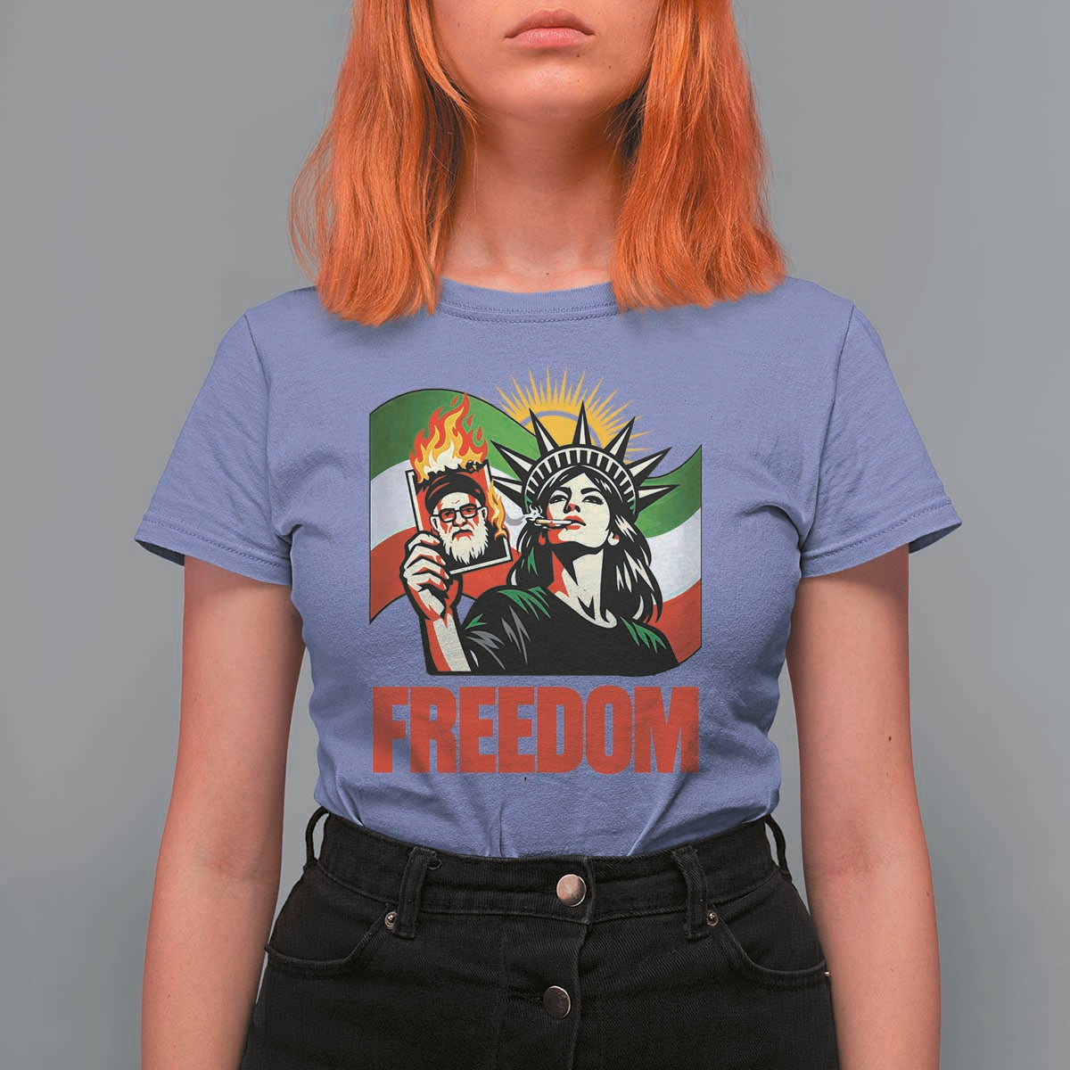 Woman Life Freedom T Shirt For Women Free Iran Protest Resistance Movement