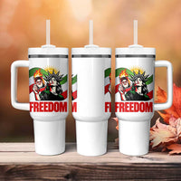 Woman Life Freedom Tumbler With Handle Free Iran Protest Resistance Movement
