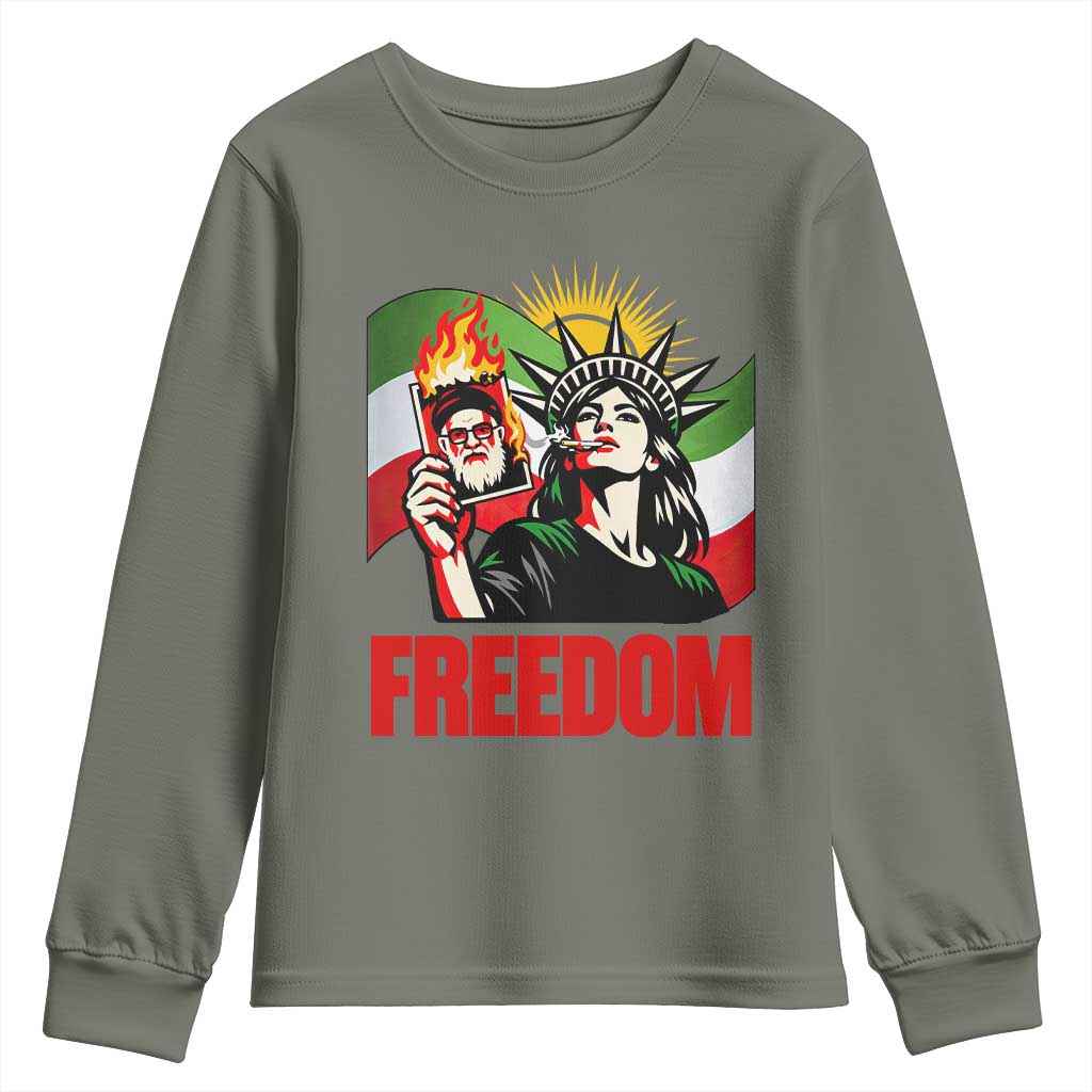 Woman Life Freedom Youth Sweatshirt Free Iran Protest Resistance Movement