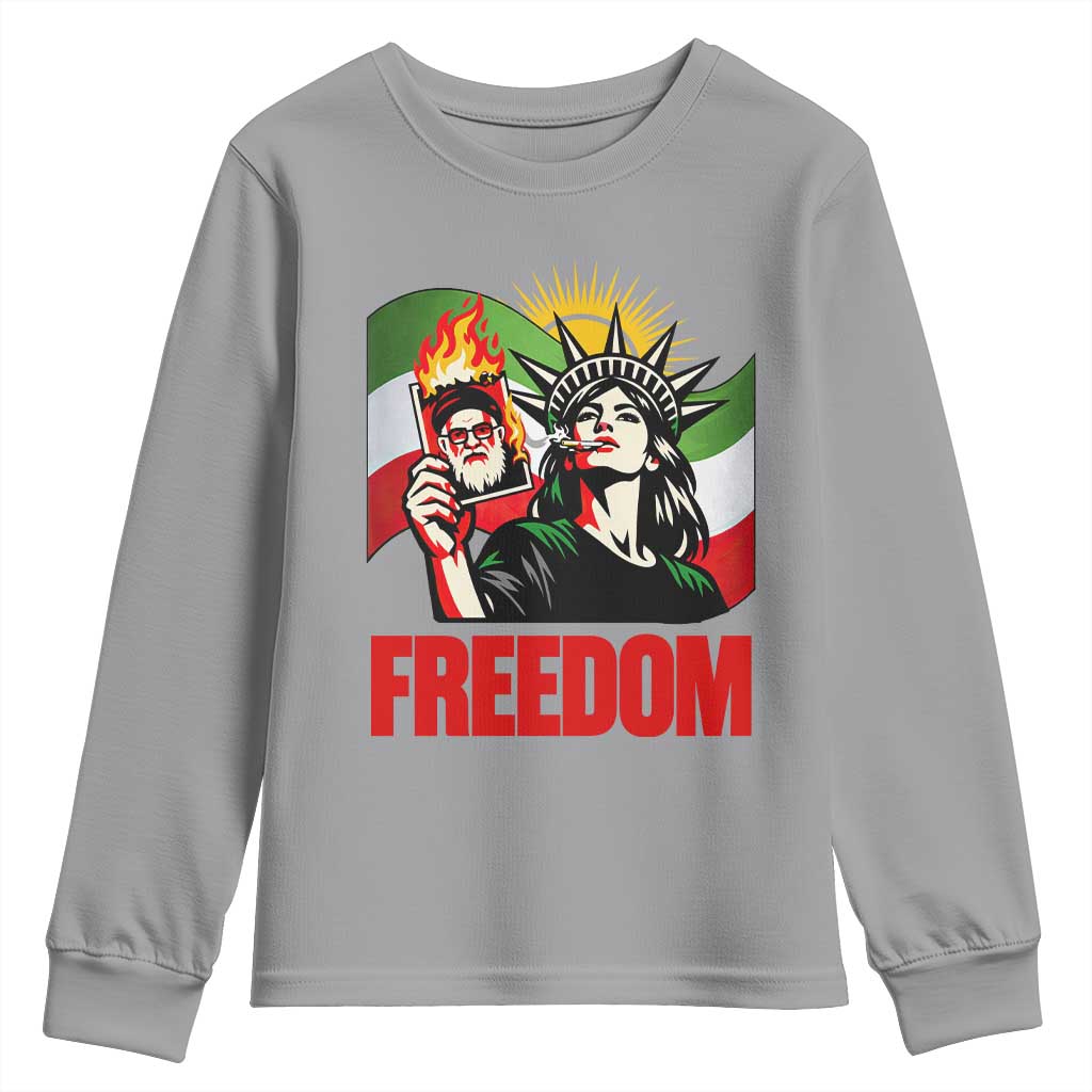 Woman Life Freedom Youth Sweatshirt Free Iran Protest Resistance Movement