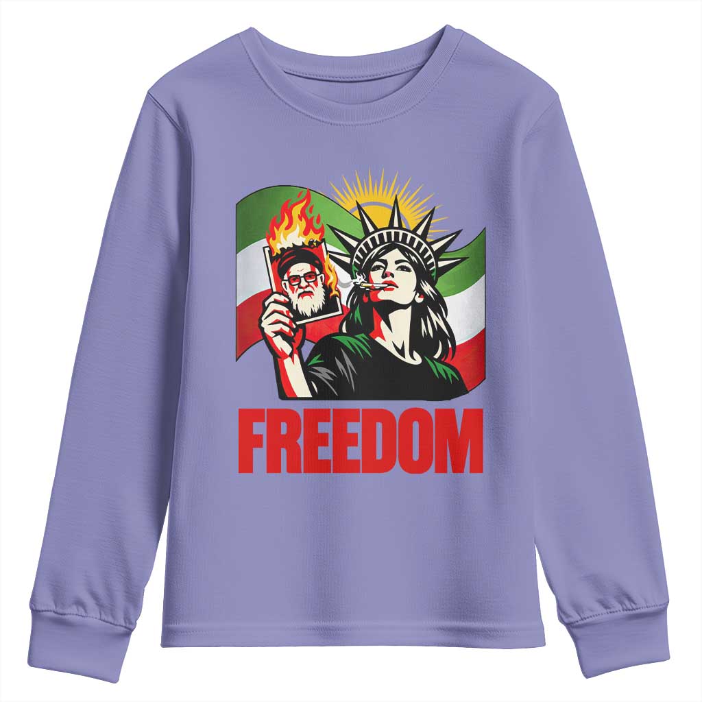 Woman Life Freedom Youth Sweatshirt Free Iran Protest Resistance Movement