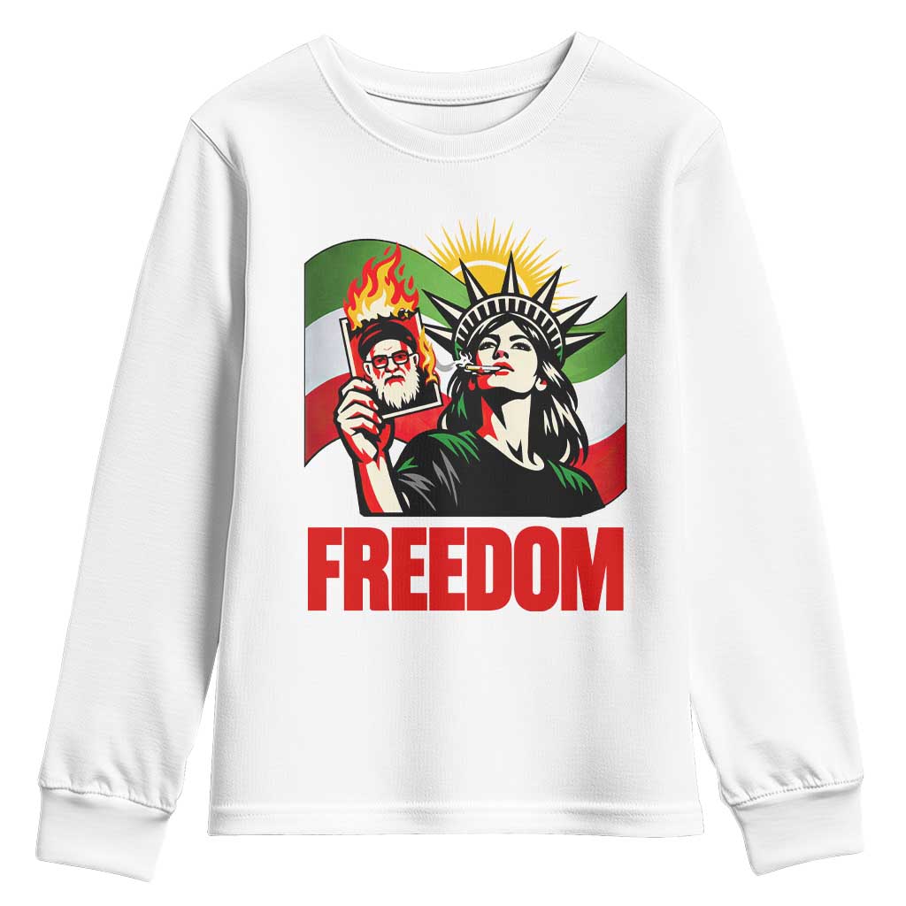 Woman Life Freedom Youth Sweatshirt Free Iran Protest Resistance Movement