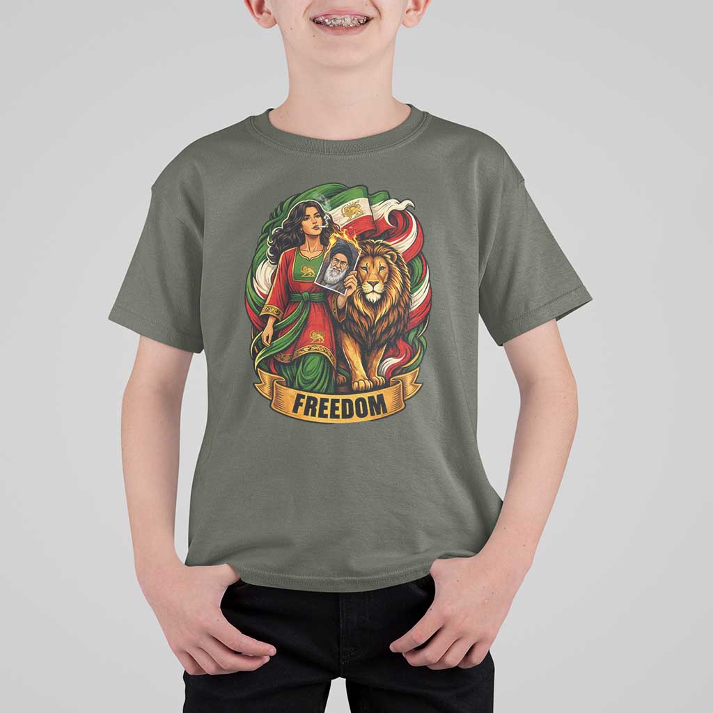 Woman Life Freedom T Shirt For Kid Iranian Women Resistance Pride