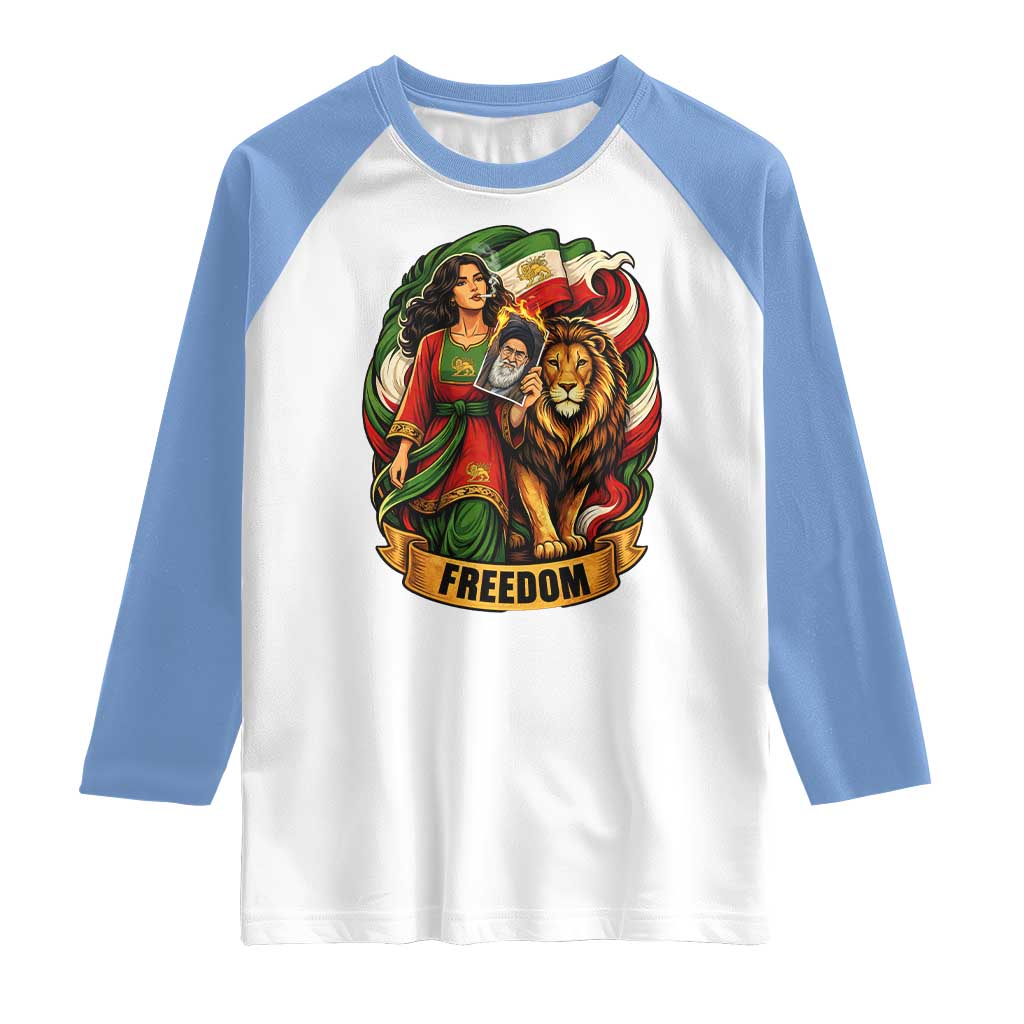 Woman Life Freedom Raglan Shirt Iranian Women Resistance Pride