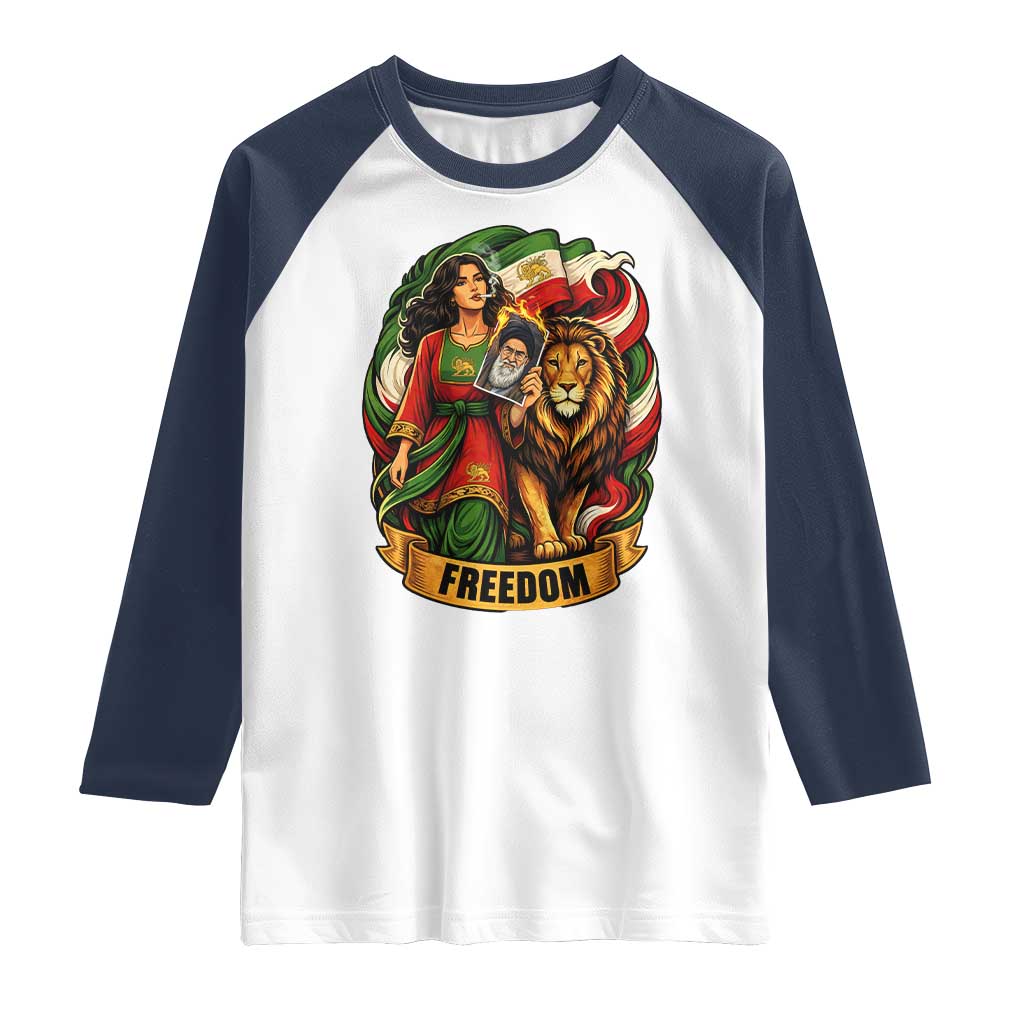 Woman Life Freedom Raglan Shirt Iranian Women Resistance Pride