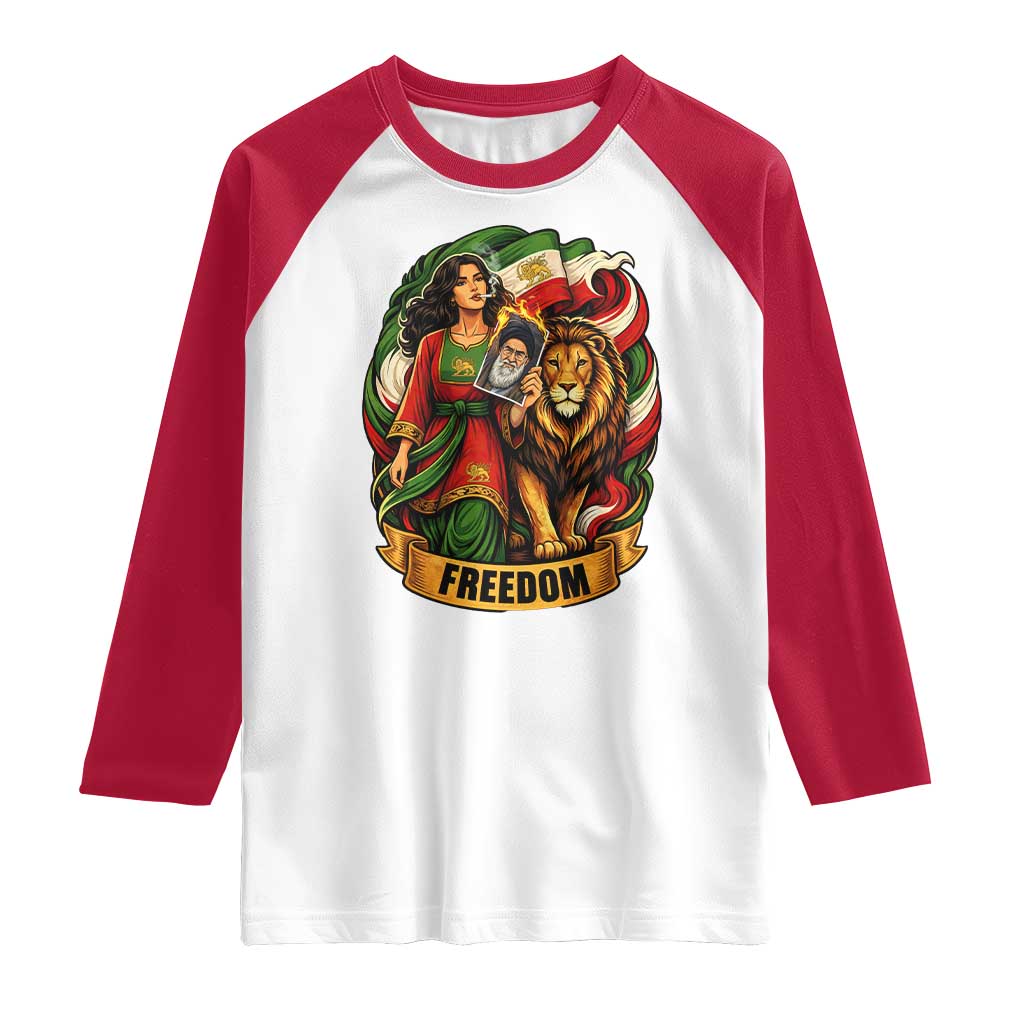 Woman Life Freedom Raglan Shirt Iranian Women Resistance Pride