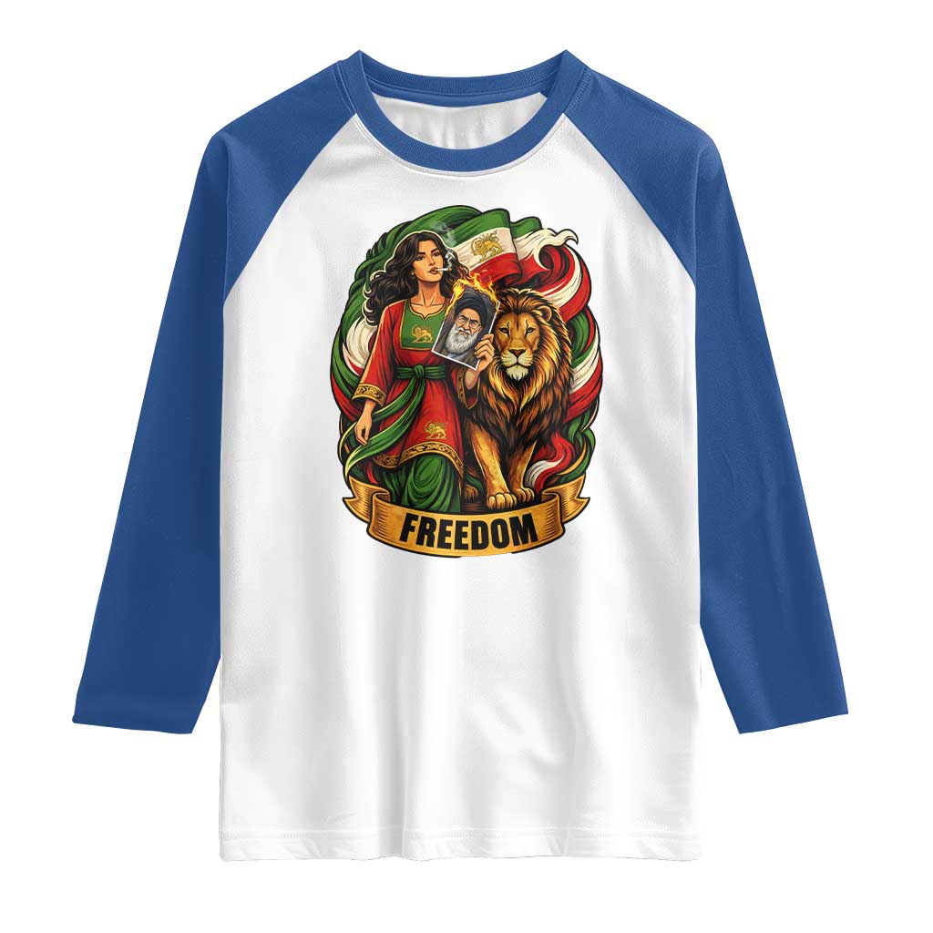 Woman Life Freedom Raglan Shirt Iranian Women Resistance Pride