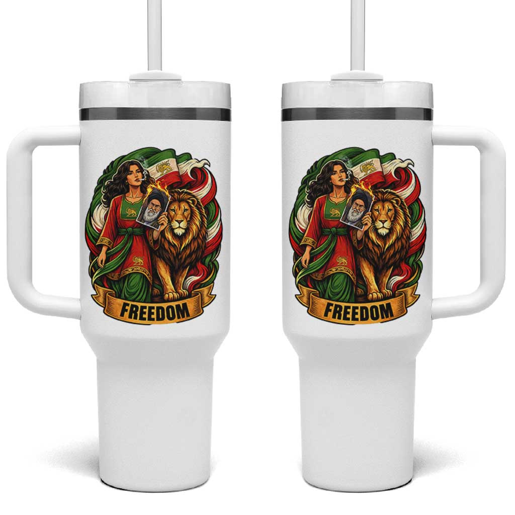 Woman Life Freedom Tumbler With Handle Iranian Women Resistance Pride