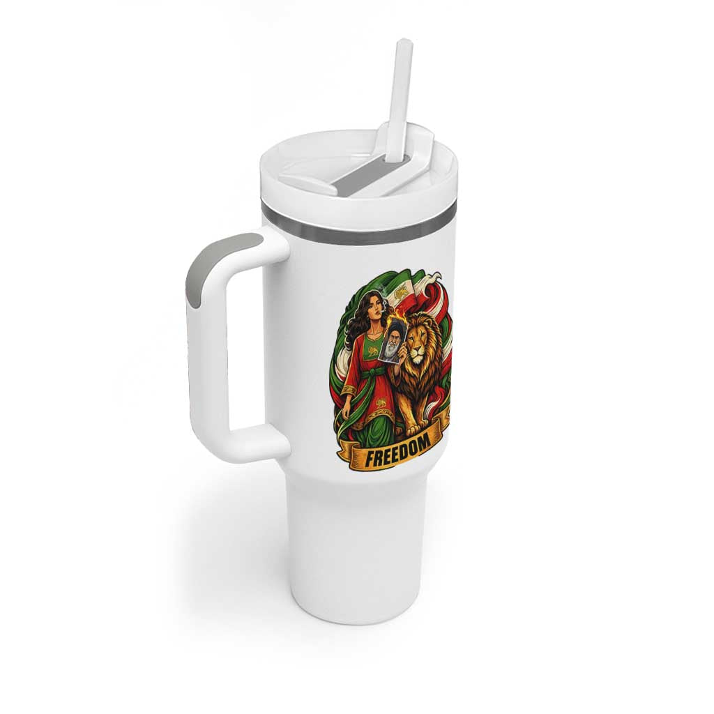 Woman Life Freedom Tumbler With Handle Iranian Women Resistance Pride